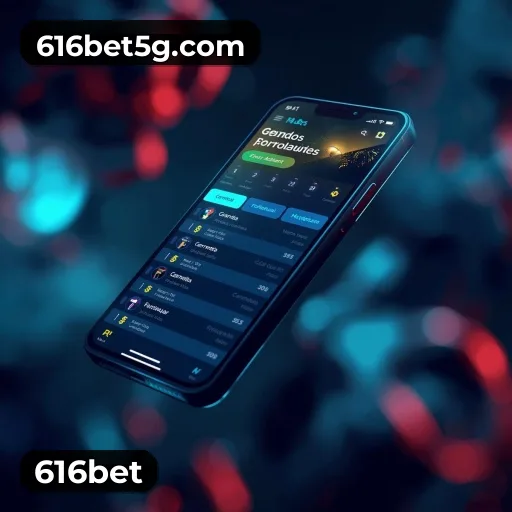 App 616bet para iOS e Android — interface mobile, login biométrico e PIX integrado